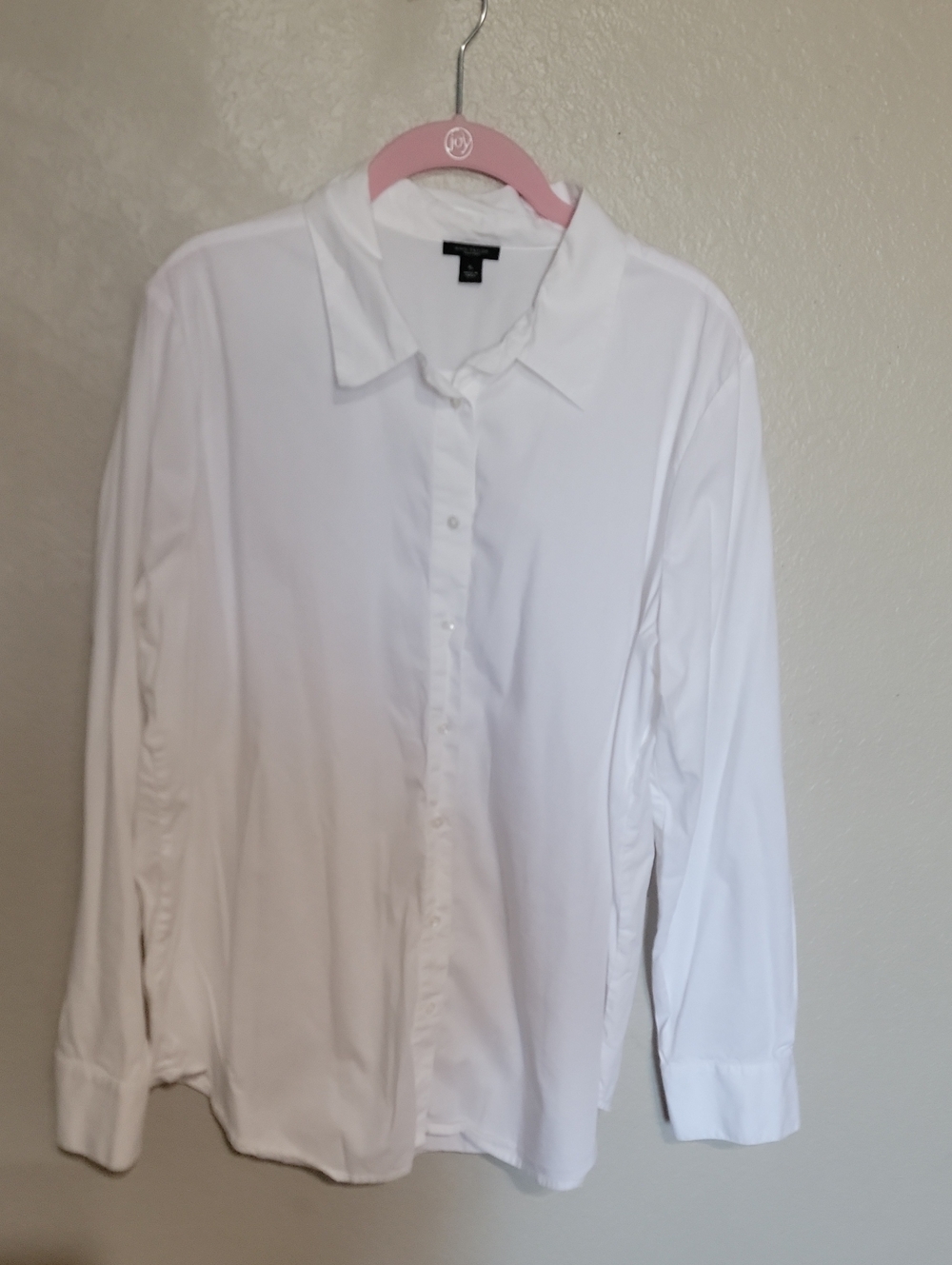Ann Taylor White Mmm Long-Sleeve Button-Up Shirt